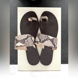 ATP Atelier All Tomorrow’s Parties Astrid Snakeskin Python Leather Sandals 38